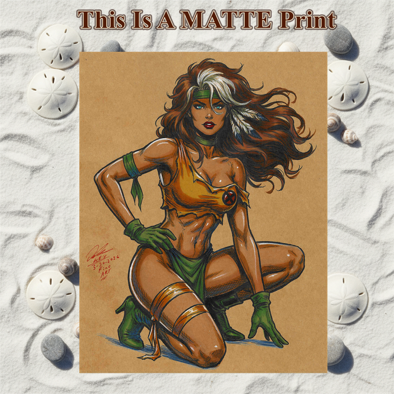 Rogue Art Illustration Hard Signed 8.5x11in Fine Art PRINT