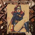 Batgirl Art Illustration Hard Signed 8.5x11in Fine Art PRINT