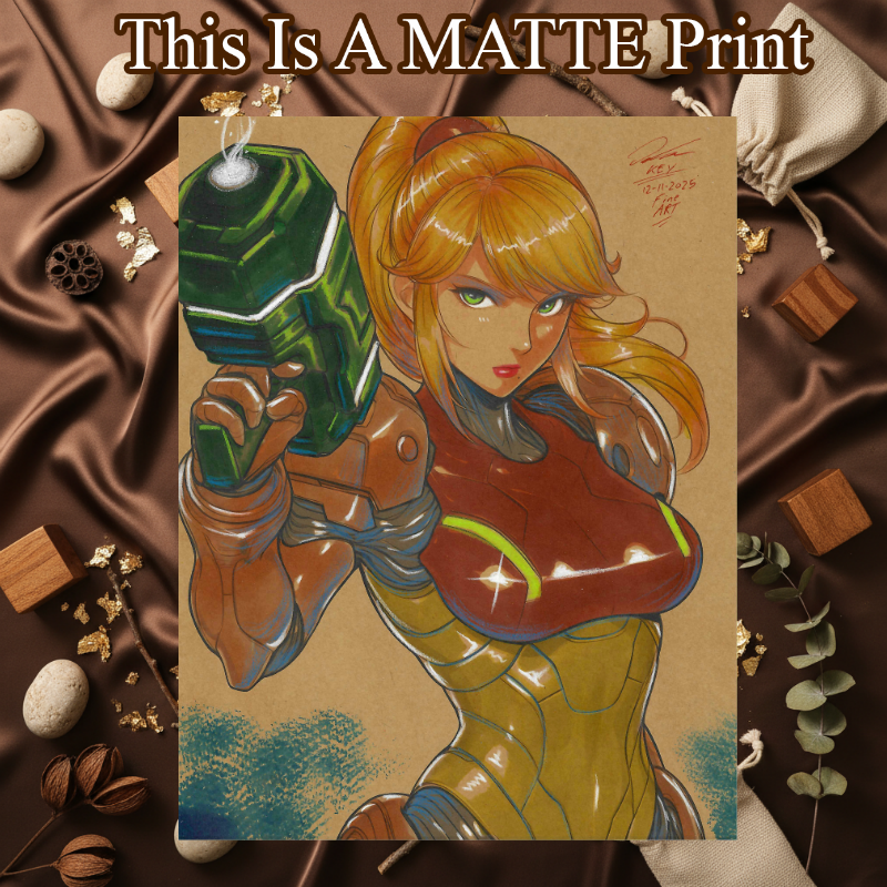 Samus Art Illustration Hard Signed 8.5x11in Fine Art PRINT