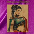 Princess Leia Art Illustration Hard Signed 8.5x11in Fine Art PRINT