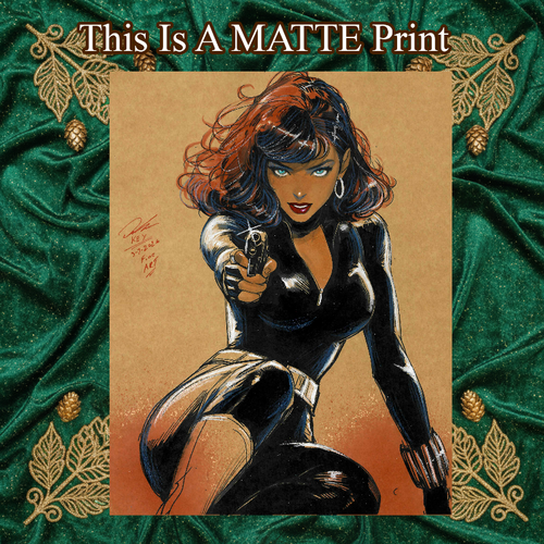 Black Widow Art Illustration Hard Signed 8.5x11in Fine Art PRINT
