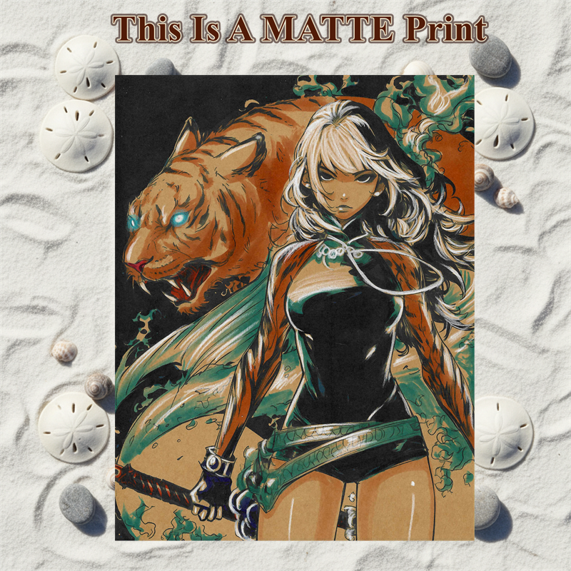 OC Art Illustration Hard Signed 8.5x11in Fine Art PRINT