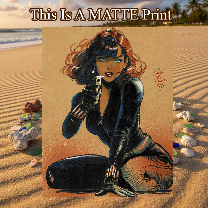 Black Widow Art Illustration Hard Signed 8.5x11in Fine Art PRINT
