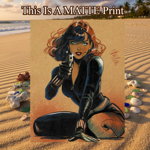 Black Widow Art Illustration Hard Signed 8.5x11in Fine Art PRINT