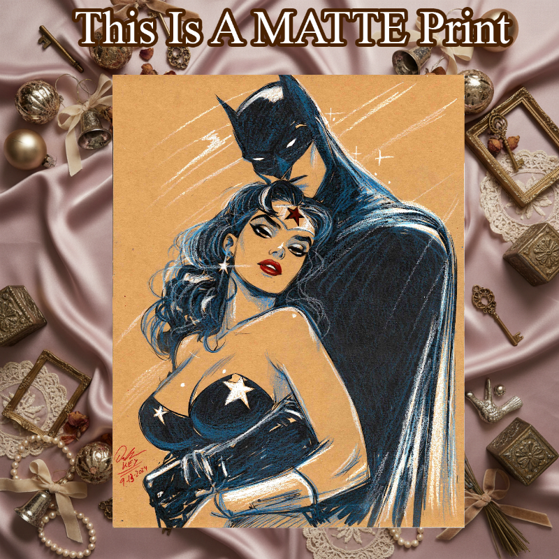 Batman Art Illustration Hard Signed 8.5x11in Fine Art PRINT