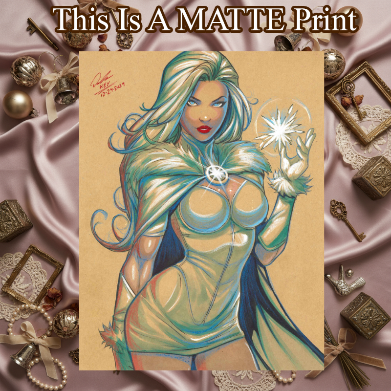 Emma Frost Art Illustration Hard Signed 8.5x11in Fine Art PRINT