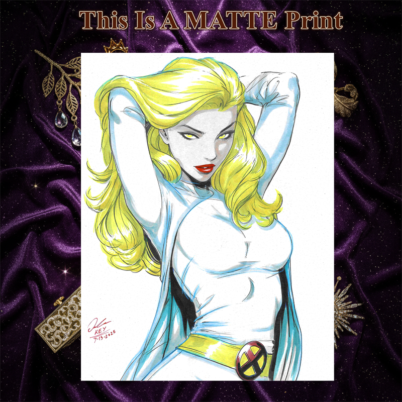 Emma Frost Art Illustration Hard Signed 8.5x11in Fine Art PRINT