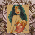 Wonder Woman Art Illustration Hard Signed 8.5x11in Fine Art PRINT