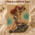 Red Sonja Art Illustration Hard Signed 8.5x11in Fine Art PRINT