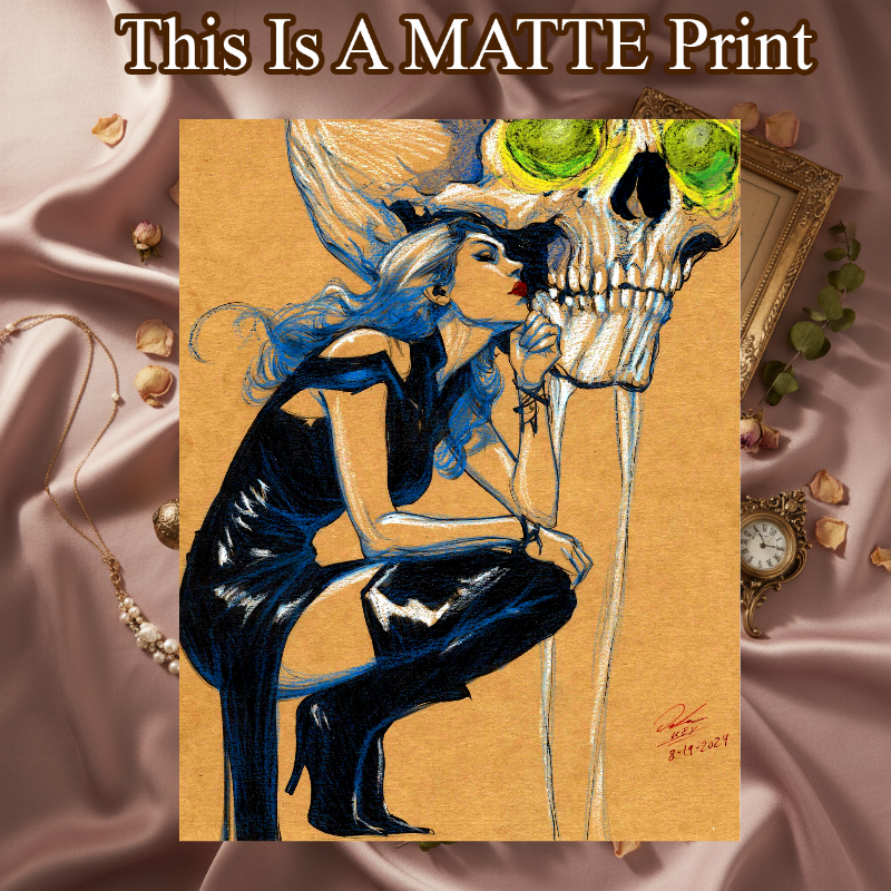 Original Art Illustration Hard Signed 8.5x11in Fine Art PRINT