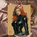 Black Widow Art Illustration Hard Signed 8.5x11in Fine Art PRINT