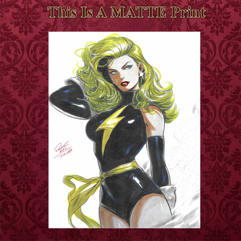 Ms Marvel Art Illustration Hard Signed 8.5x11in Fine Art PRINT