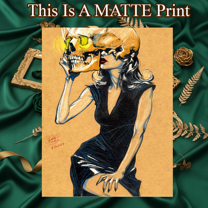 Original Art Illustration Hard Signed 8.5x11in Fine Art PRINT