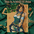 Lara Croft Art Illustration Hard Signed 8.5x11in Fine Art PRINT