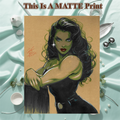 She Hulk Art Illustration Hard Signed 8.5x11in Fine Art PRINT