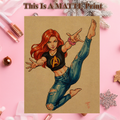 Mary Jane Art Illustration Hard Signed 8.5x11in Fine Art PRINT