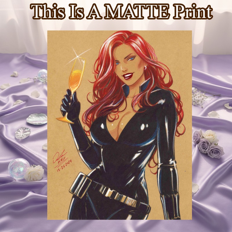 Black Widow Art Illustration Hard Signed 8.5x11in Fine Art PRINT