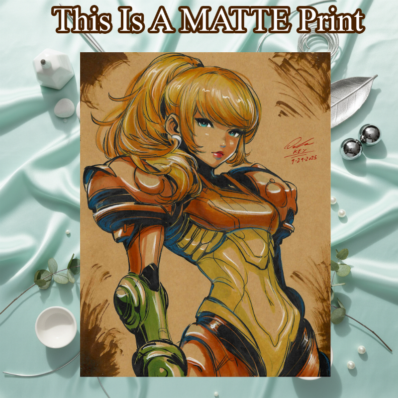 Samus Art Illustration Hard Signed 8.5x11in Fine Art PRINT