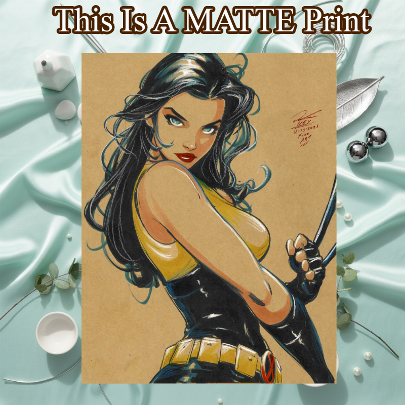 X-23 Art Illustration Hard Signed 8.5x11in Fine Art PRINT
