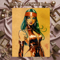 Elektra Art Illustration Hard Signed 8.5x11in Fine Art PRINT