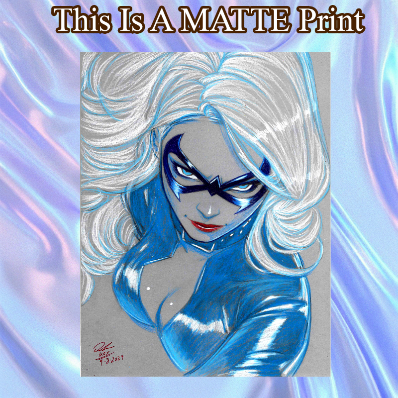 Black Cat Art Illustration Hard Signed 8.5x11in Fine Art PRINT