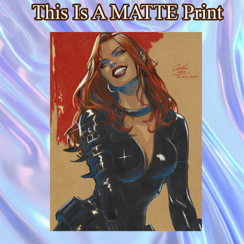 Black Widow Art Illustration Hard Signed 8.5x11in Fine Art PRINT