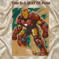 Ironman Art Illustration Hard Signed 8.5x11in Fine Art PRINT