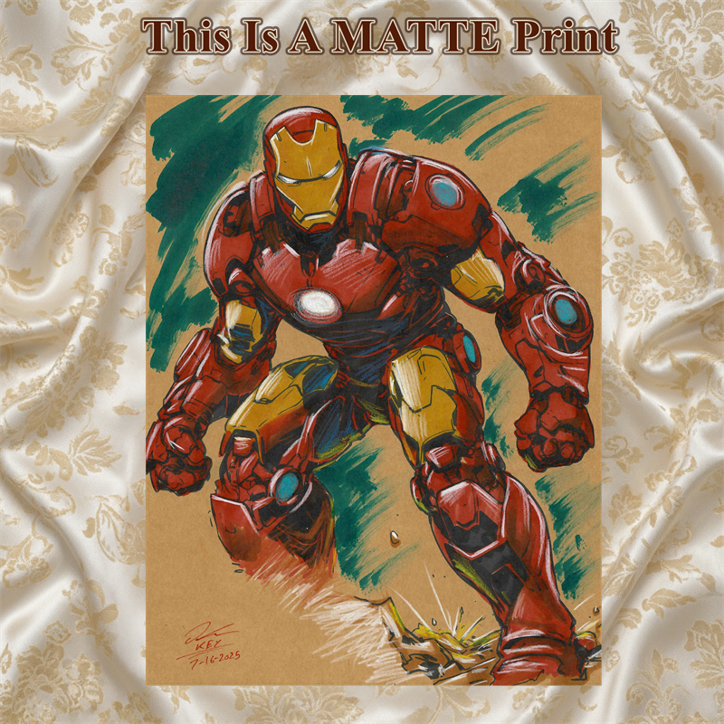 Ironman Art Illustration Hard Signed 8.5x11in Fine Art PRINT