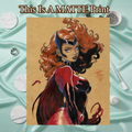 Scarlet Witch Art Illustration Hard Signed 8.5x11in Fine Art PRINT