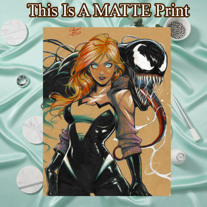 Gwen Stacy Art Illustration Hard Signed 8.5x11in Fine Art PRINT