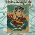 Superman Art Illustration Hard Signed 8.5x11in Fine Art PRINT