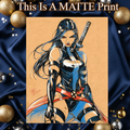 Psylocke Art Illustration Hard Signed 8.5x11in Fine Art PRINT