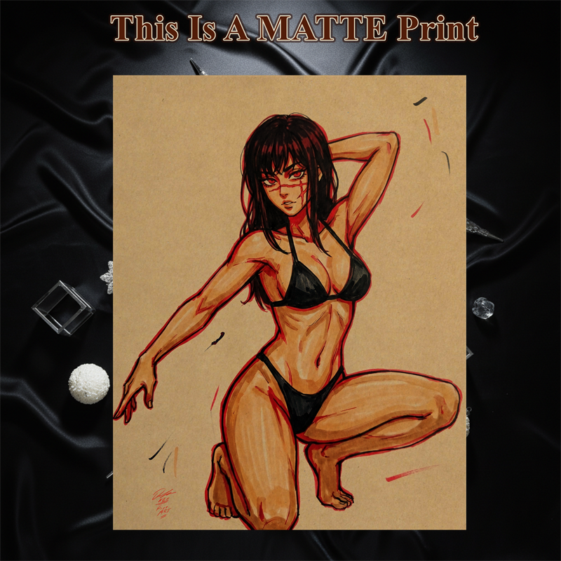 Yoru Chainsaw Man Art Illustration Hard Signed 8.5x11in Fine Art PRINT