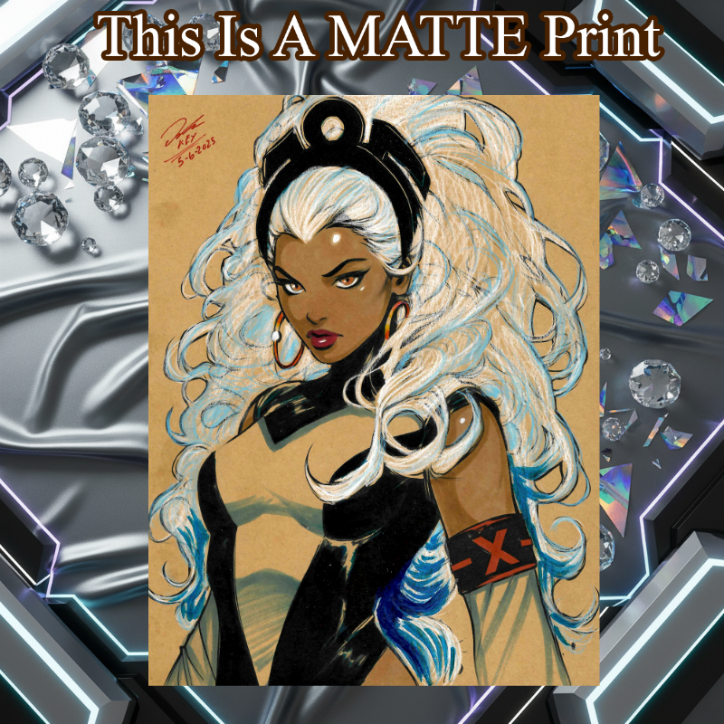 Storm Art Illustration Hard Signed 8.5x11in Fine Art PRINT