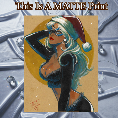 Black Cat Art Illustration Hard Signed 8.5x11in Fine Art PRINT