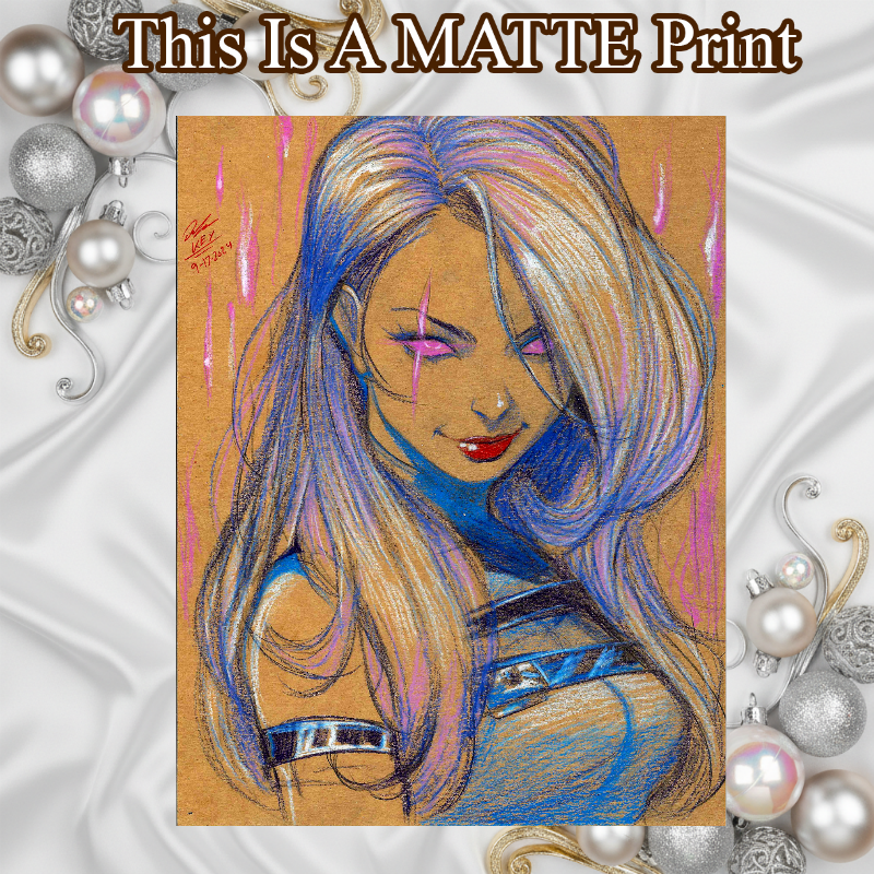 Psylocke Art Illustration Hard Signed 8.5x11in Fine Art PRINT