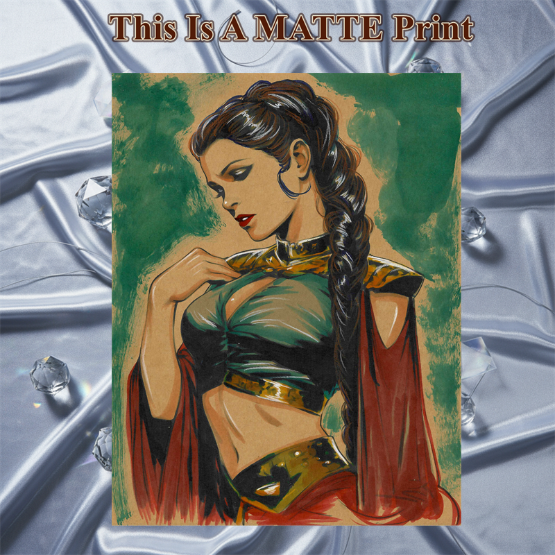 Princess Leia Art Illustration Hard Signed 8.5x11in Fine Art PRINT