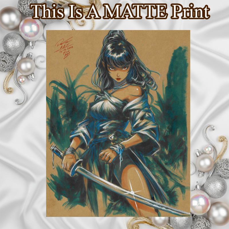 OC Art Illustration Hard Signed 8.5x11in Fine Art PRINT