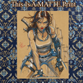 Lara Croft Art Illustration Hard Signed 8.5x11in Fine Art PRINT