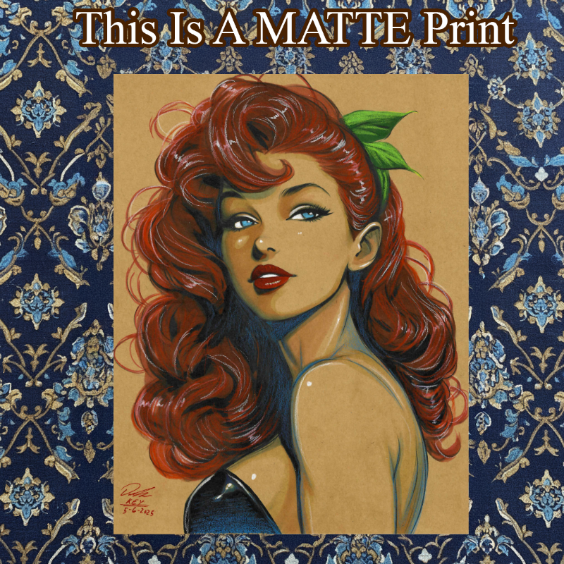 Poison Ivy Art Illustration Hard Signed 8.5x11in Fine Art PRINT