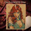 Red Sonja Art Illustration Hard Signed 8.5x11in Fine Art PRINT
