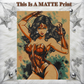Wonder Woman Art Illustration Hard Signed 8.5x11in Fine Art PRINT