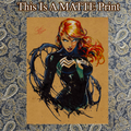 Gwen X Venom Art Illustration Hard Signed 8.5x11in Fine Art PRINT
