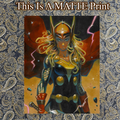 Female Thor Art Illustration Hard Signed 8.5x11in Fine Art PRINT