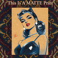 Catwoman Art Illustration Hard Signed 8.5x11in Fine Art PRINT