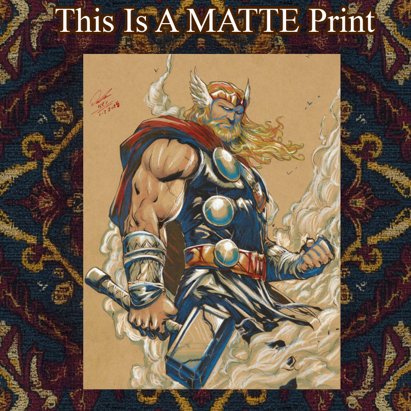 Thor Art Illustration Hard Signed 8.5x11in Fine Art PRINT