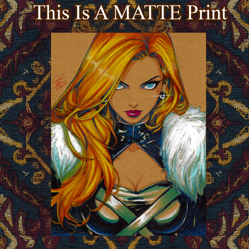 Emma Frost Art Illustration Hard Signed 8.5x11in Fine Art PRINT