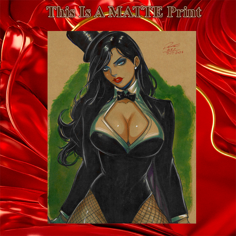 Zatanna Art Illustration Hard Signed 8.5x11in Fine Art PRINT