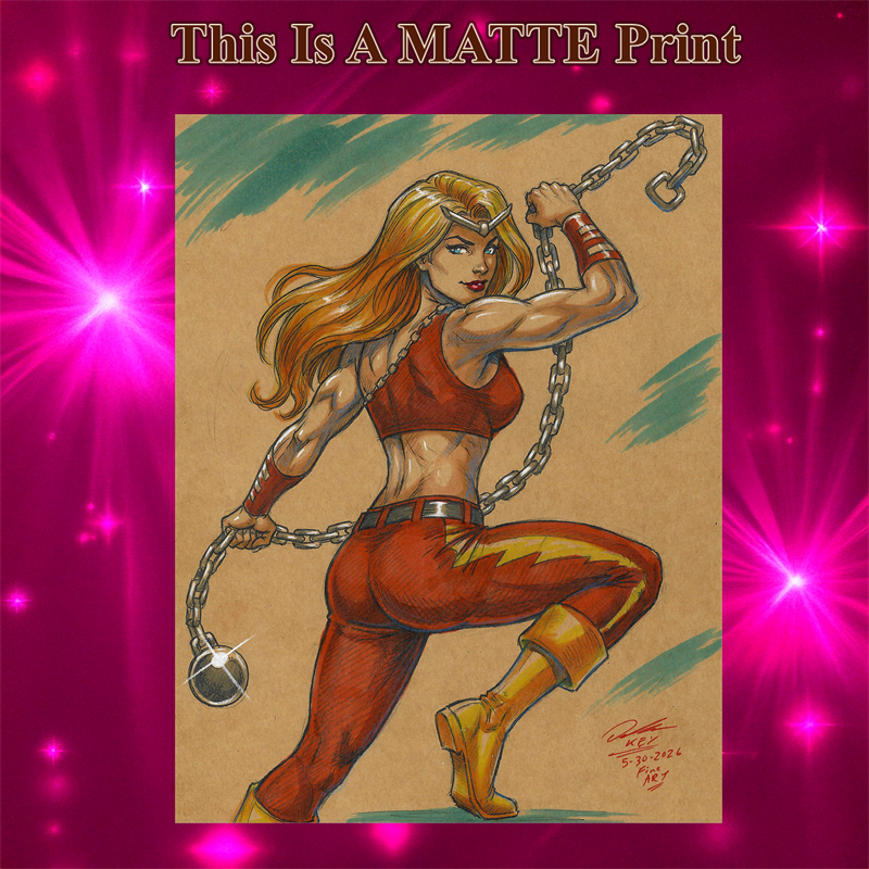 Thundra Art Illustration Hard Signed 8.5x11in Fine Art PRINT