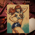Mary Jane Art Illustration Hard Signed 8.5x11in Fine Art PRINT